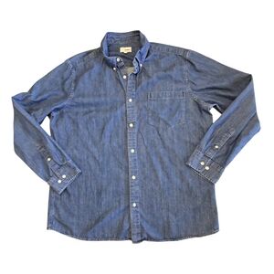 Sonoma Blue Denim Casual Button-Down Shirt for Men